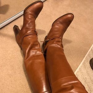 YSL thigh high boots over 2500 brown size 6
